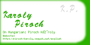 karoly piroch business card